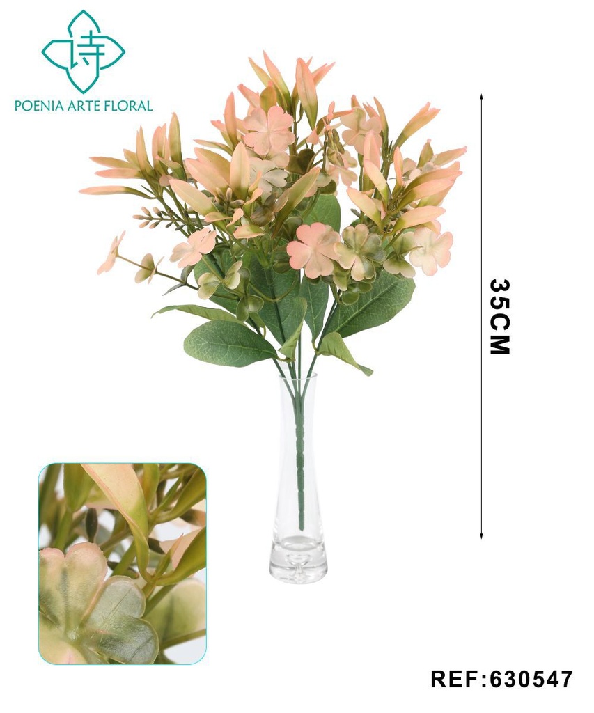 Ramo decorativo 630547 en rosa - Ramo decorativo - Serie de hierbas de agua