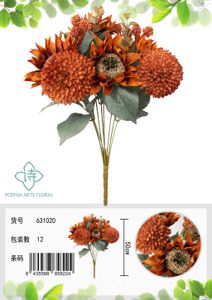 Ramo de girasoles de otoño con 9 cabezas - Ramo decorativo