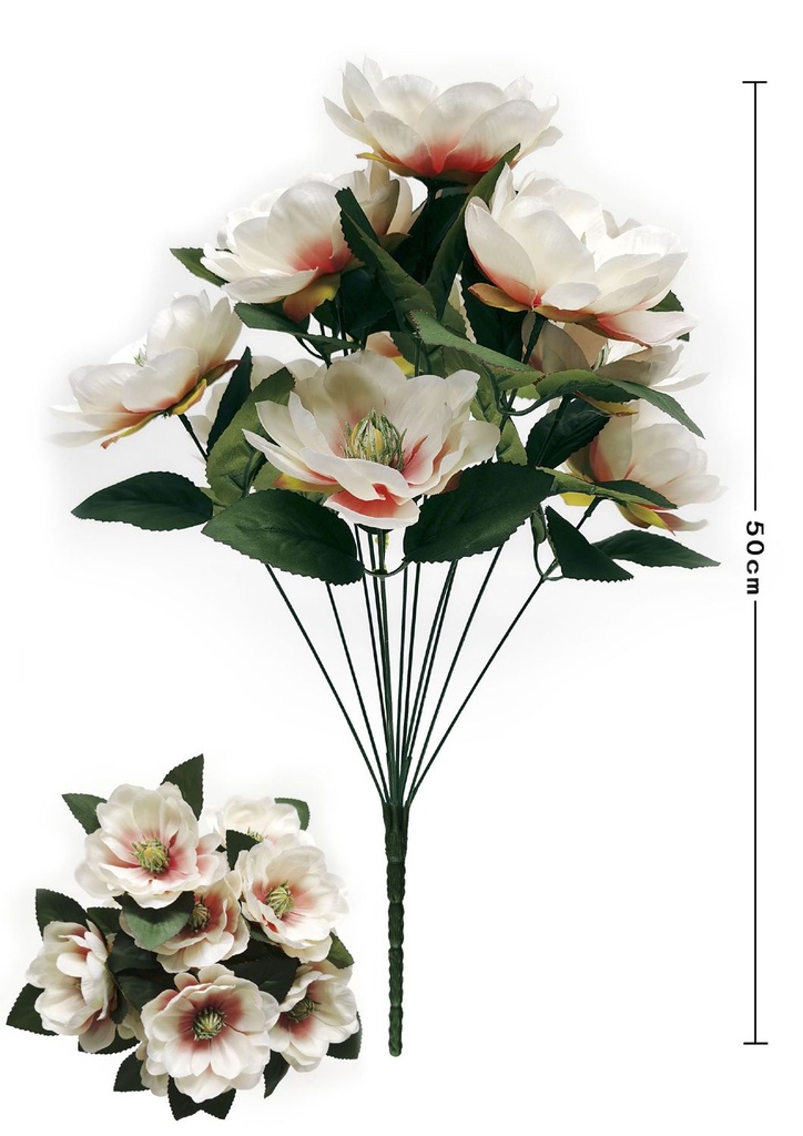 Ramo de 11 cabezas de magnolias clásicas - Ramo decorativo