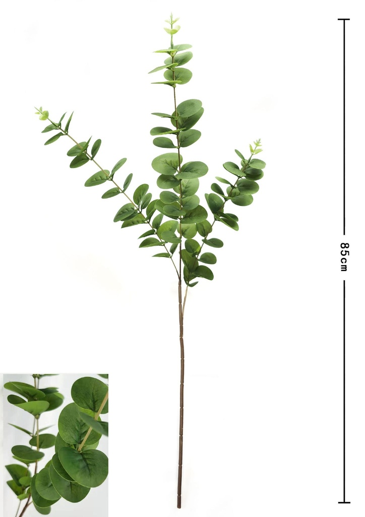 Ramo decorativo de hojas de eucalipto 85 cm - Varas decorativas