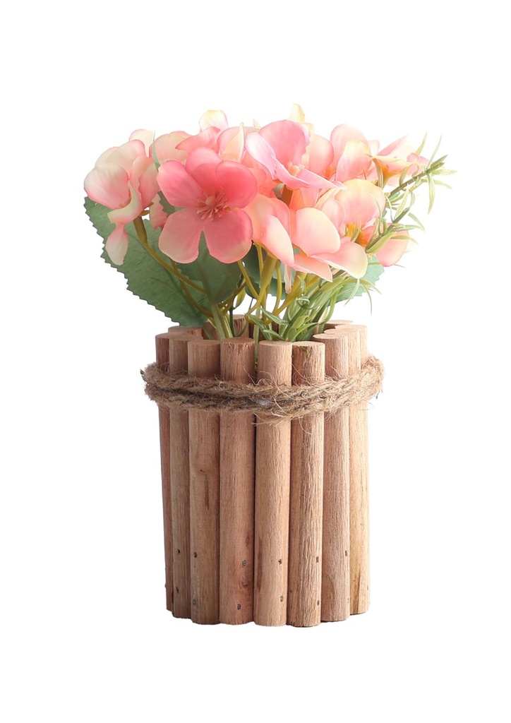 Pozuelo de flores artificiales - Pequeño macetero decorativo