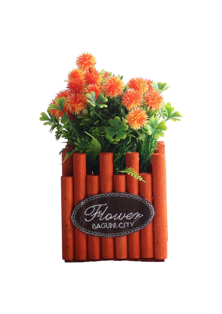 Pozuelo de flores artificiales - Pequeño macetero decorativo