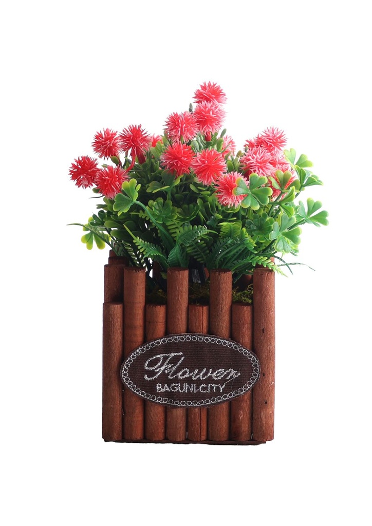 Pozuelo de flores artificiales - Pequeño macetero decorativo