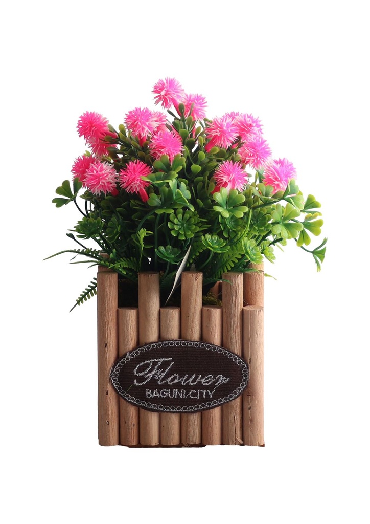 Pozuelo de flores artificiales - Pequeño macetero decorativo