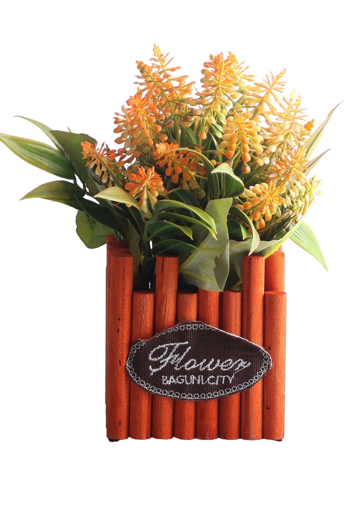 Pozuelo de flores artificiales - Pequeño macetero decorativo