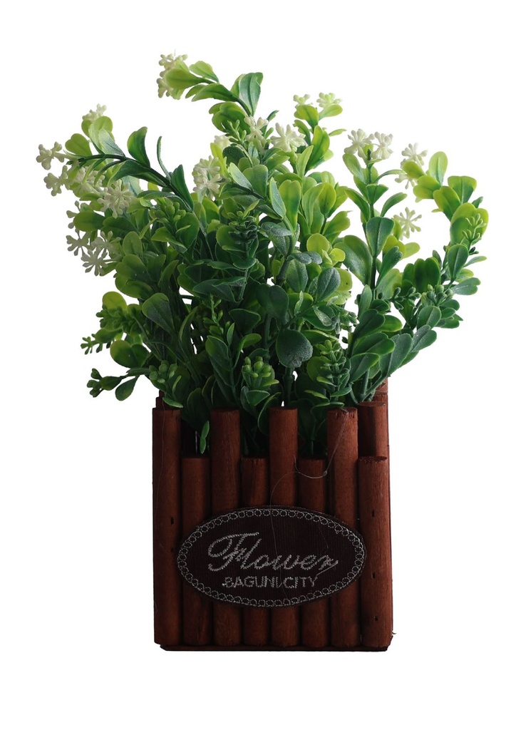 Pozuelo de flores artificiales - Pequeño macetero decorativo