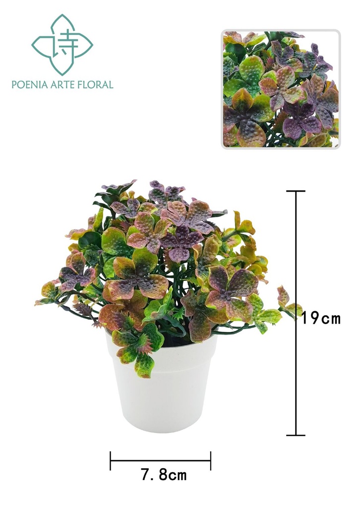 Bonsái artificial de violeta - Planta decorativa