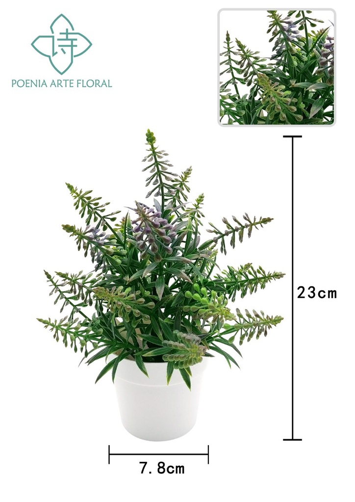 Bonsái artificial de espiga - Planta decorativa