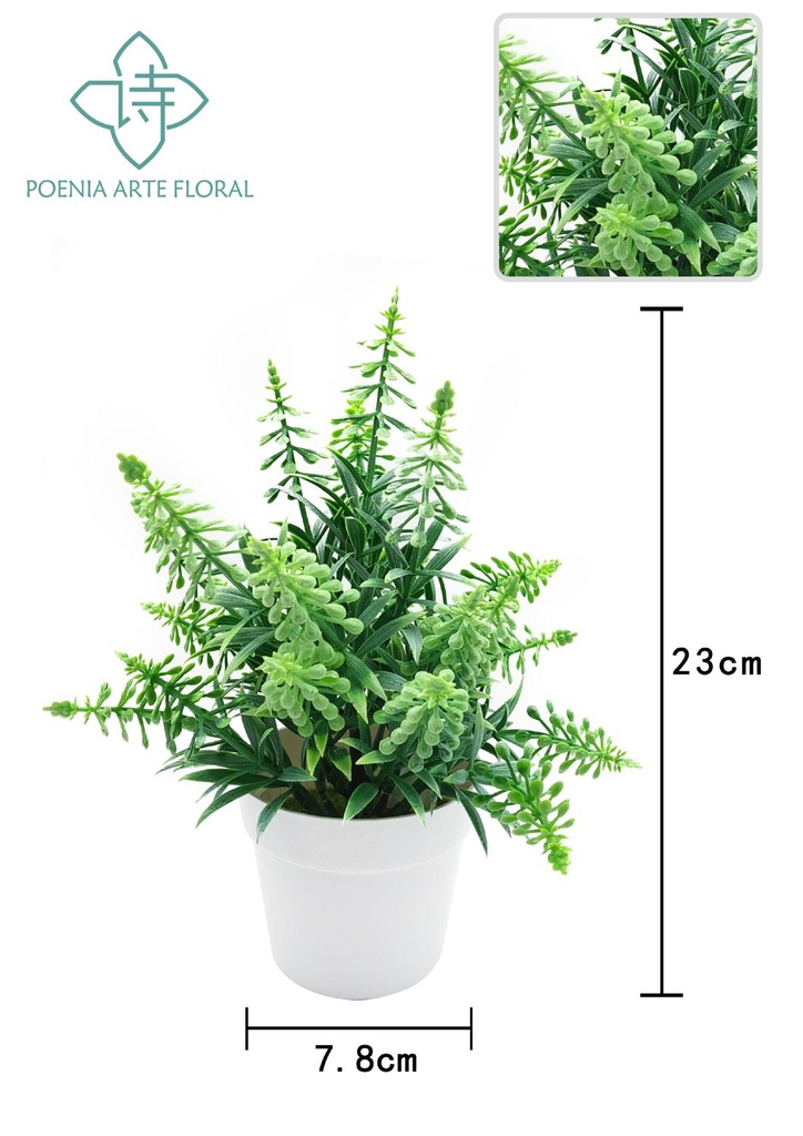 Bonsái artificial de espiga - Planta decorativa