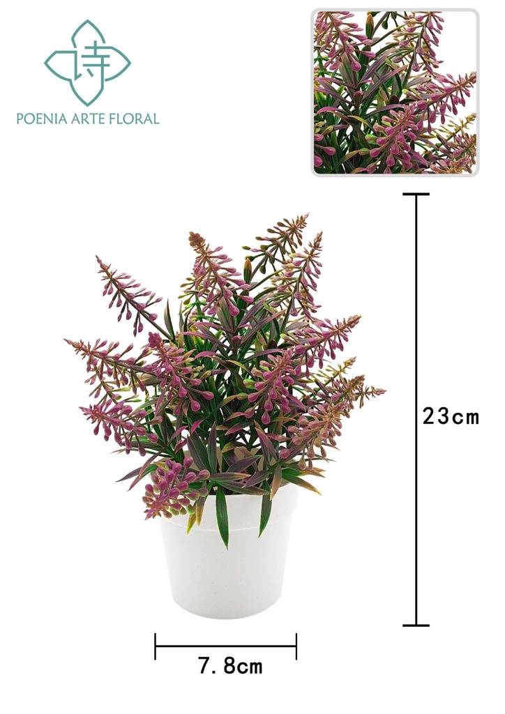 Bonsái artificial de espiga - Planta decorativa