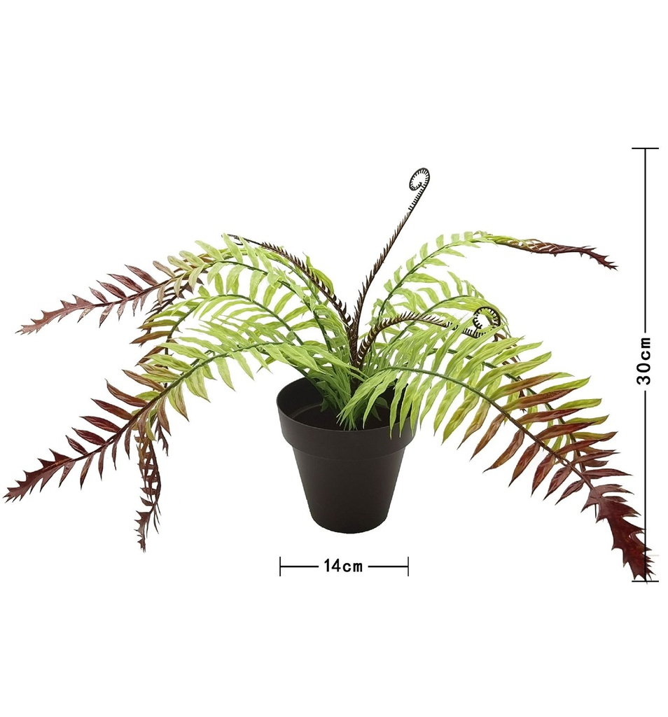 Bonsái artificial de goma suave roja - Planta decorativa