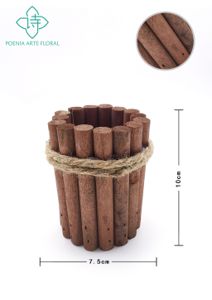 Maceta cilíndrica pequeña de madera - Maceta de madera