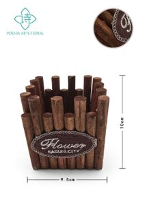 Maceta cuadrada de madera en diferentes alturas - Maceta de madera
