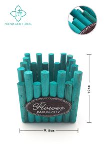 Maceta cuadrada de madera en diferentes alturas - Maceta de madera