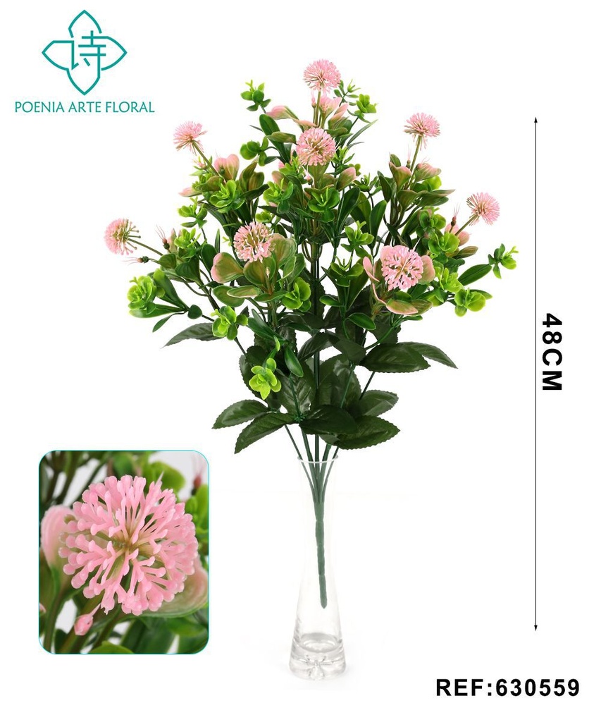 Ramo de flores de seda - 630559 (Rosa) (8435588853618)