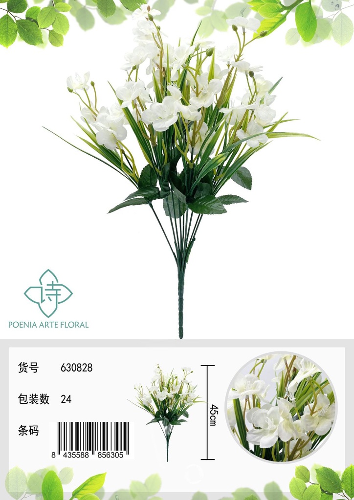 Ramo de flores de seda - Ramo de orquídeas