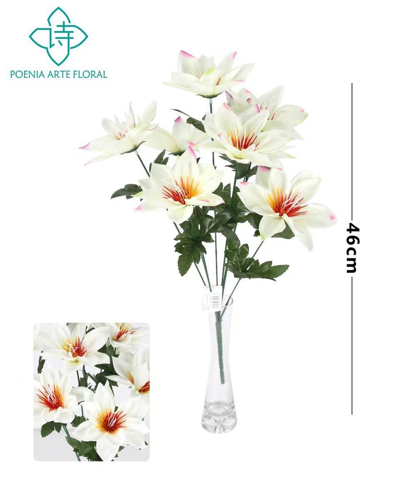 Ramo de flores de seda - 630845 Con borde rosa (8435588806473)