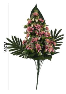 Ramo de orquídeas y rosas (18 cabezas)