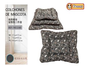 Colchoneta de perro 3 piezas gris hueso 1134D - Diseño atractivo y cómodo