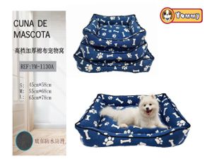 Cuna de perro 3 piezas azul hueso 1130A - Espacio para descanso importante