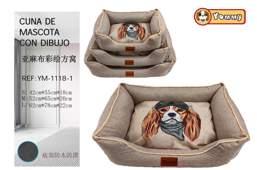 Cuna de perro (juego de 3 piezas) beige - Accesorios para mascotas