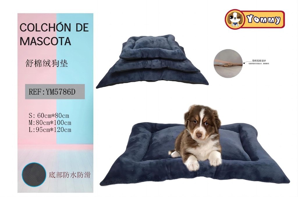 Colchoneta de mascota en azul - Productos para mascotas, 3 piezas