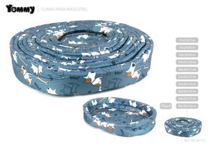 Cuna de 10 piezas azul joya 68x58x16 cm - Accesorios para mascotas