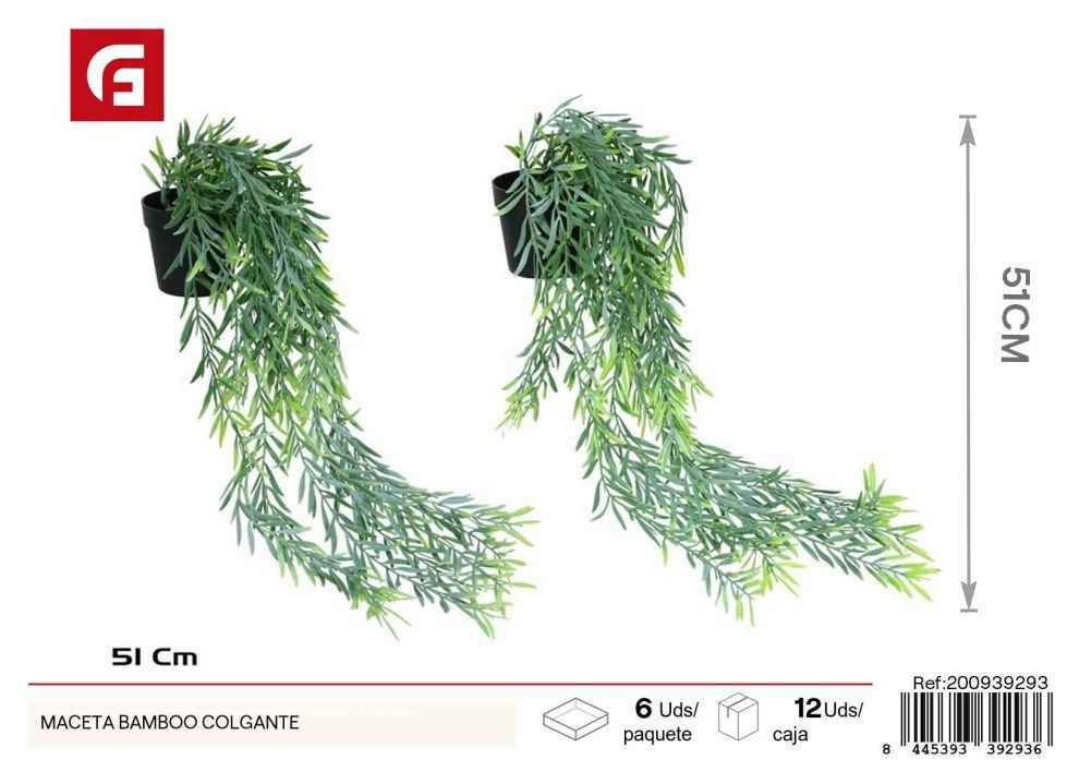 Maceta colgante de eucalipto 52 cm - Decoración para jardines