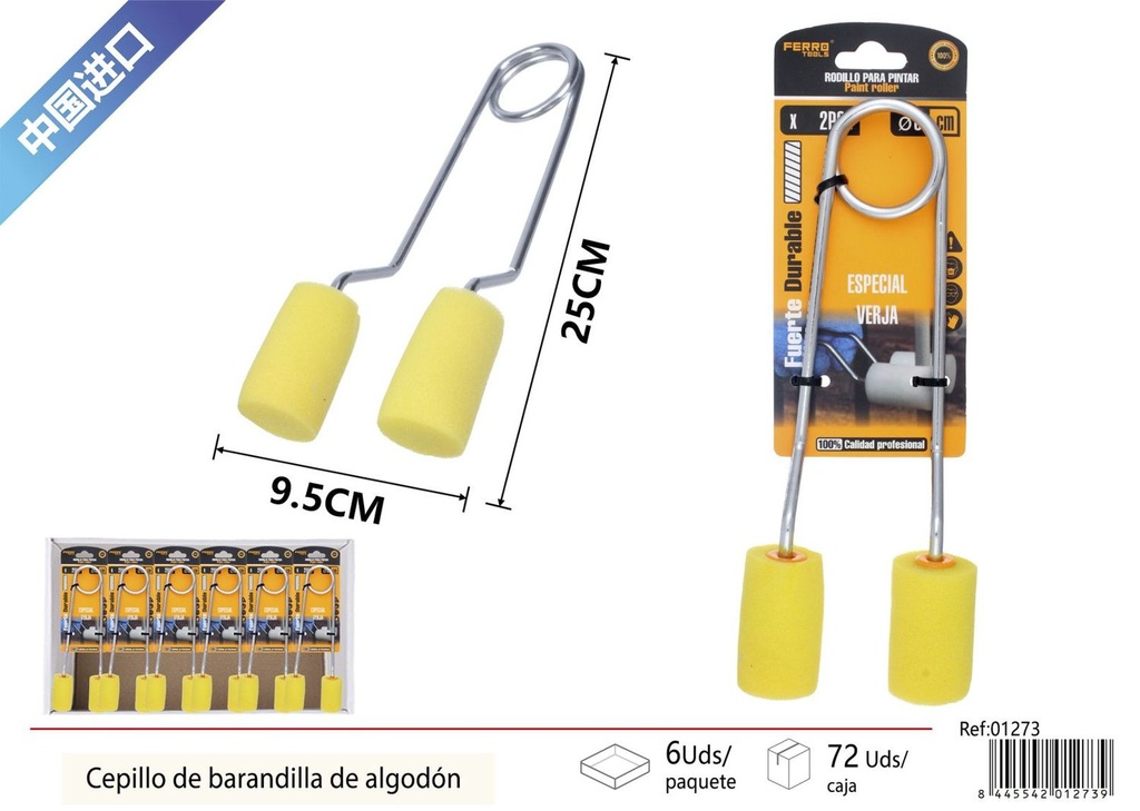 Rodillo de esponja para pintura de rejas - Rodillos de pintura y herramientas