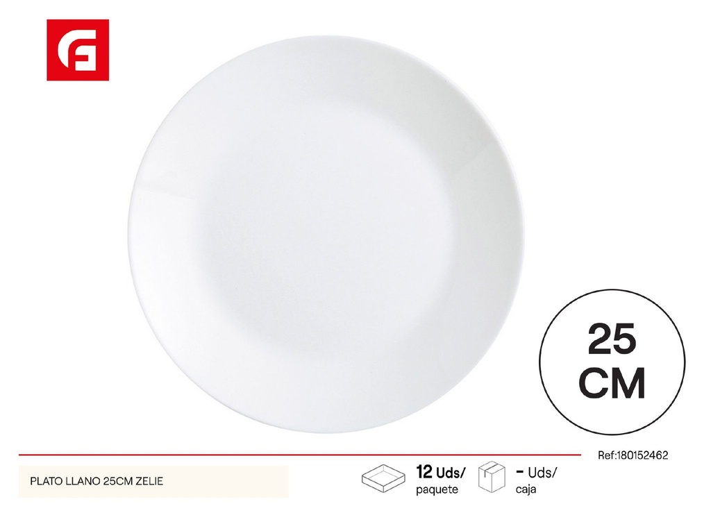 Plato llano ZELIE 25 cm - Vajilla de cerámica