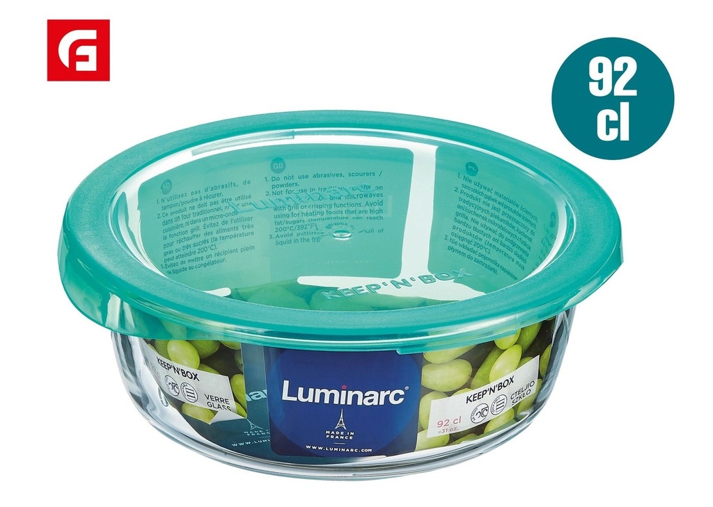 Recipiente redondo de 92 ml con tapa 150x66 mm - Utensilios de vidrio y almacenamiento