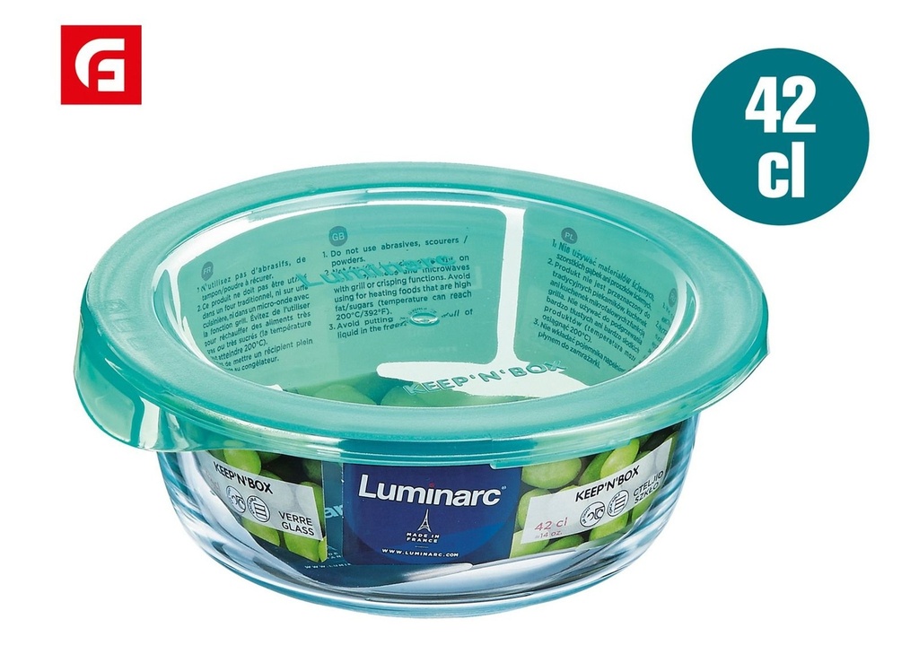 Recipiente redondo de 42 ml con tapa 115x54 mm - Utensilios de vidrio y almacenamiento