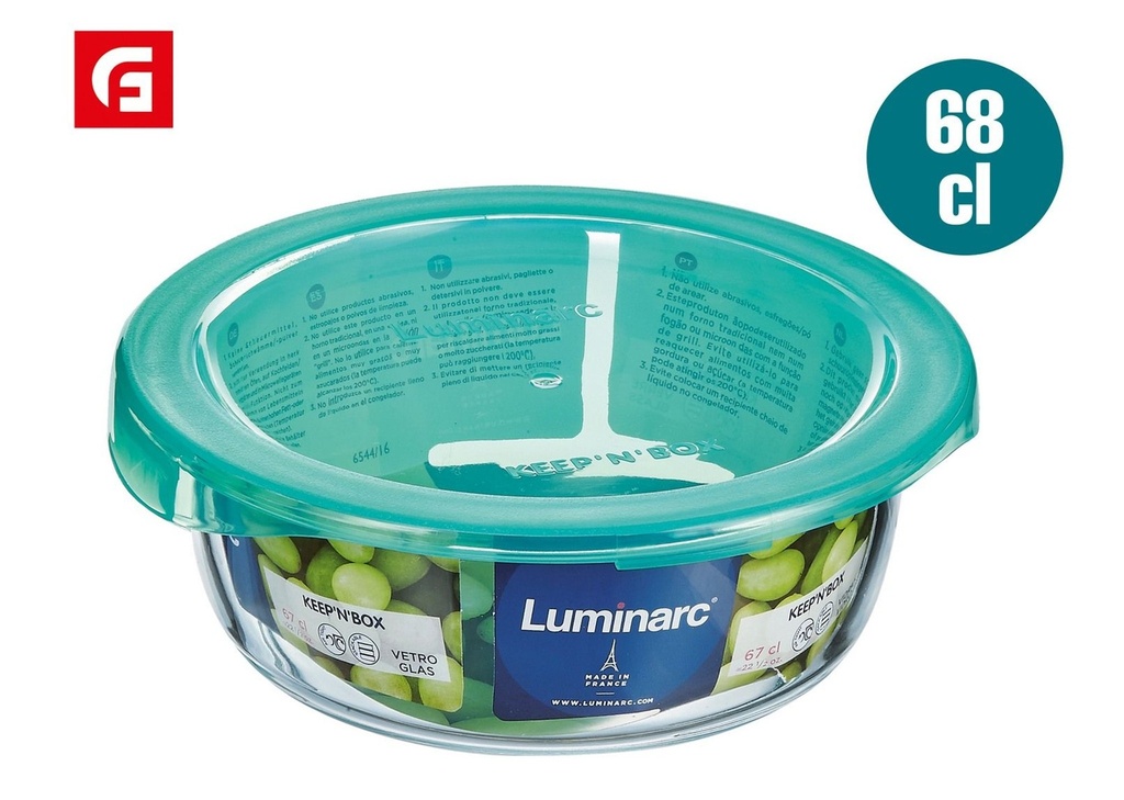 Recipiente circular de 68 ml con tapa 135x60 mm - Utensilios de vidrio y almacenamiento