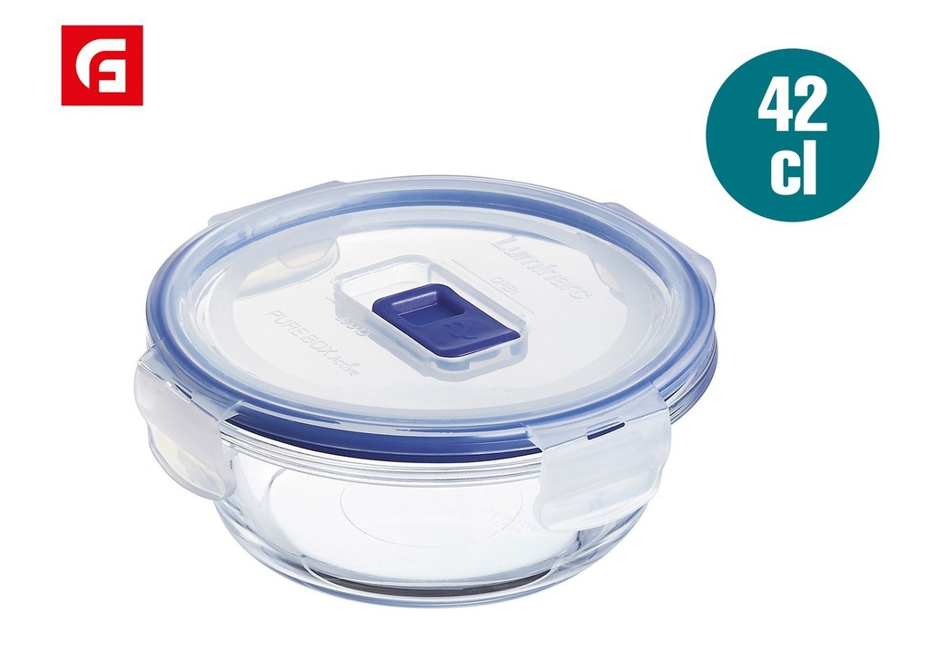 Caja hermética redonda PURE BOX LUM de 42 ml