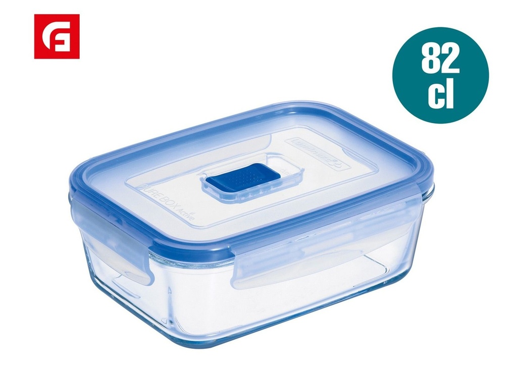 Recipiente hermético rectangular Pure Box LUM 82 ml - Utensilios de vidrio y almacenamiento
