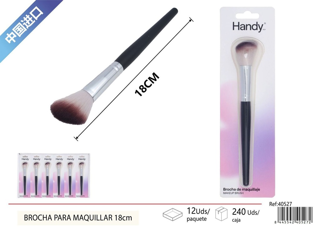 Brocha para maquillar angular pequeña 18cm - Accesorios de maquillaje y cosméticos