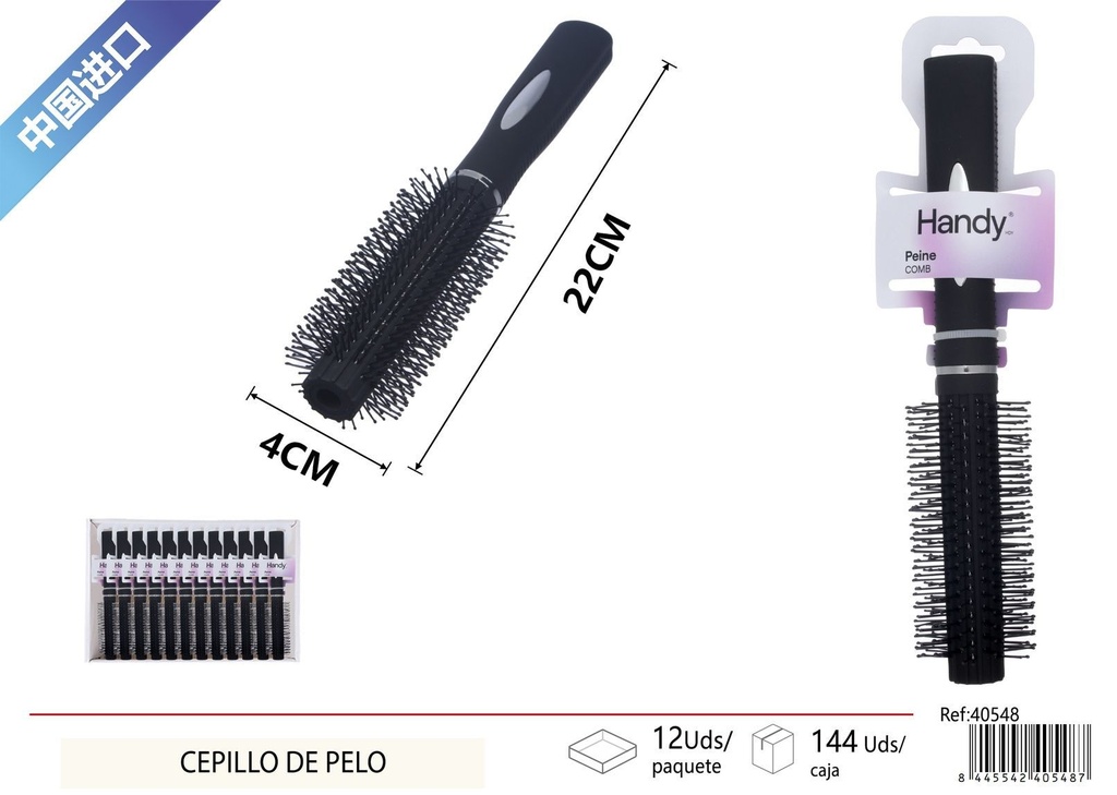Cepillo de pelo con mango redondo - Accesorios de belleza para el cabello