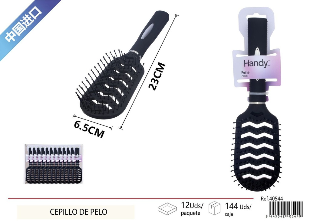 Cepillo de pelo de forma ovalada con diseño de ventilación - Accesorios de belleza para el cabello