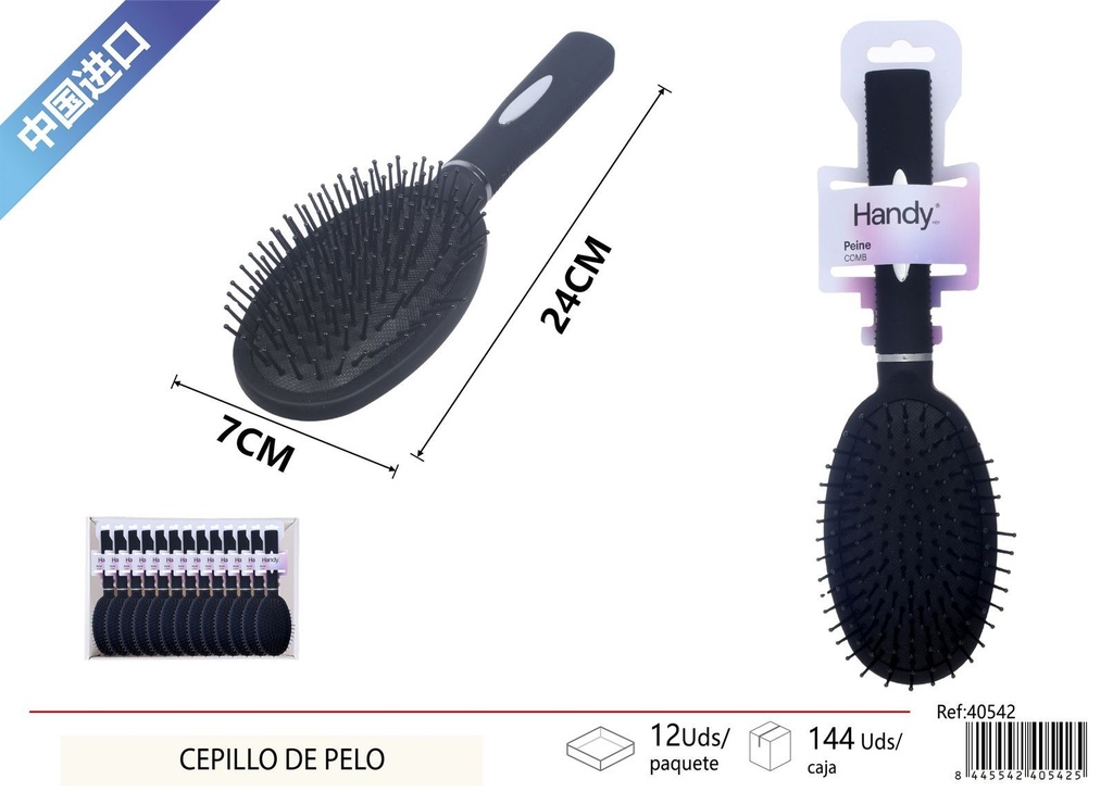 Cepillo de pelo ovalado con aire calado - Accesorios de belleza para el cabello