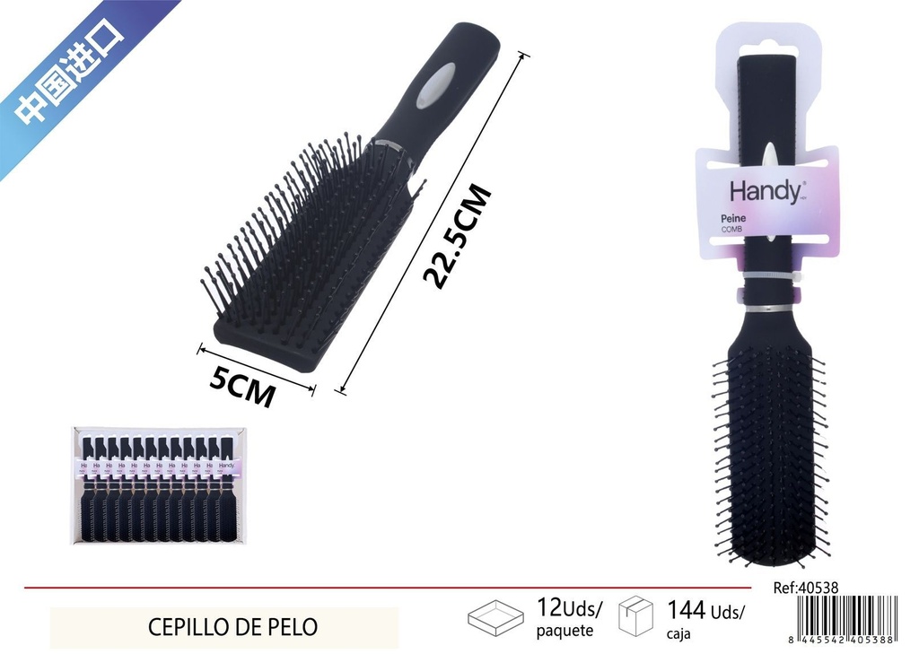 Cepillo de pelo con mango redondo - Accesorios de belleza para el cabello