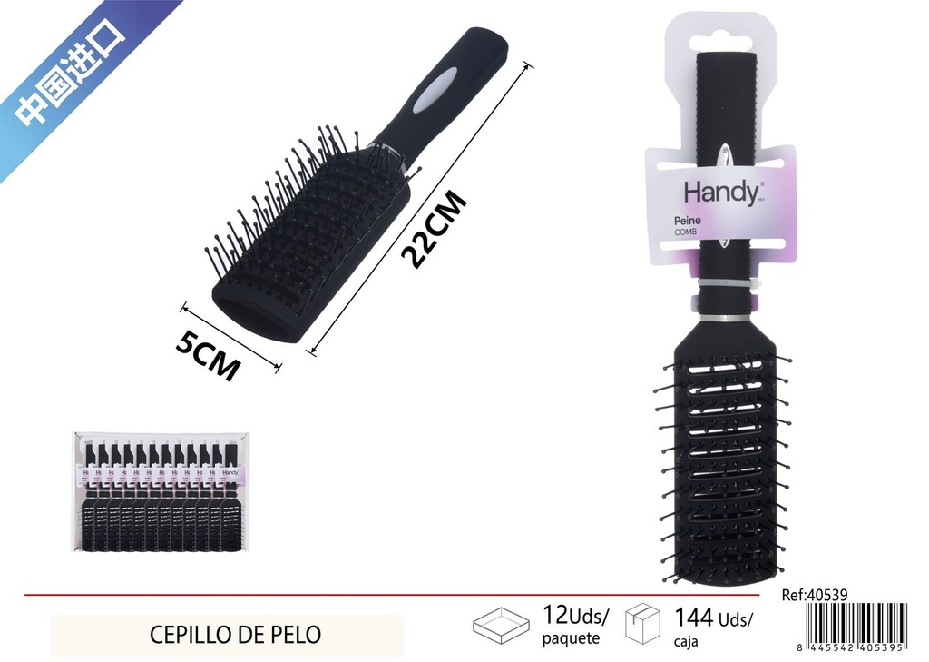 Cepillo de pelo ovalado con mango redondo - Accesorios de belleza para el cabello