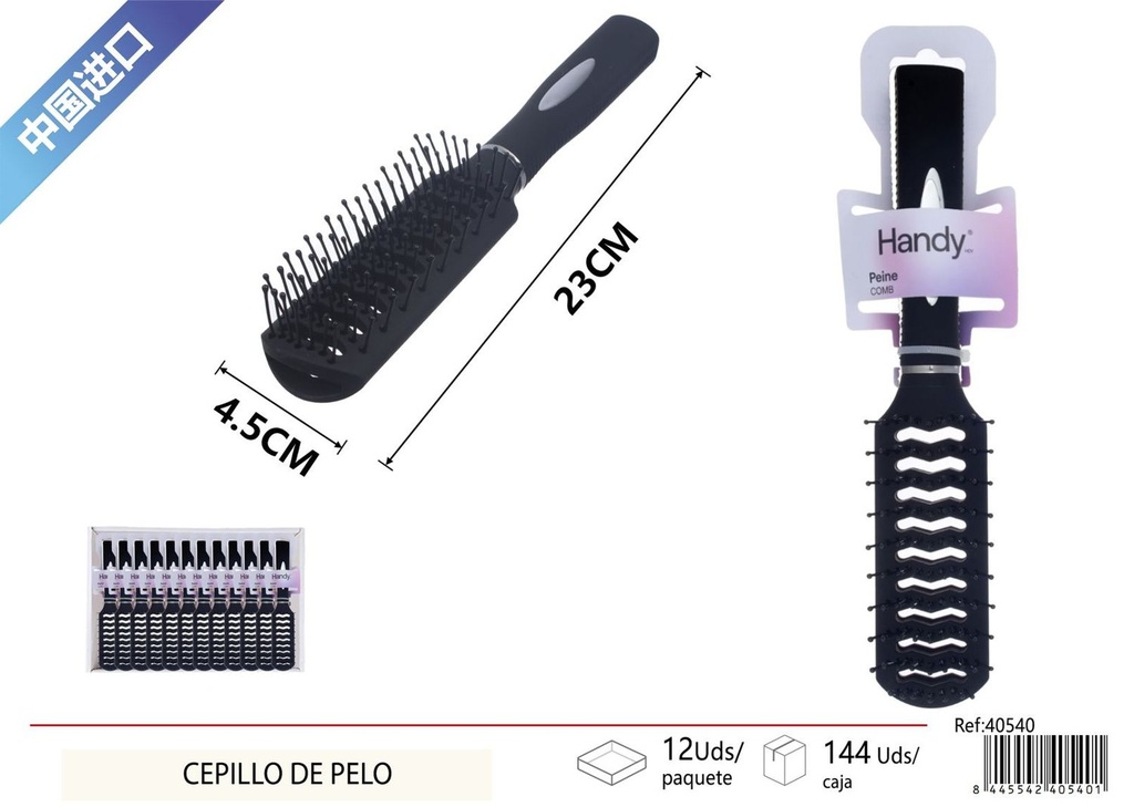 Cepillo de pelo plano con diseño ondulado - Accesorios de belleza para el cabello