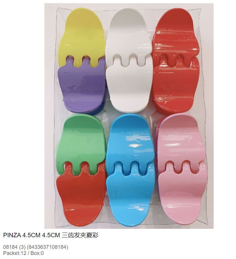 Pinza de pelo color 4.5 cm 12 unidades - Accesorios prácticos
