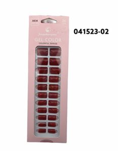 Unas postizas rojas con adhesivo 24 unidades - Uñas y accesorios