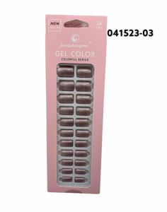 Unas postizas perladas rosadas con adhesivo 24 unidades - Uñas y accesorios