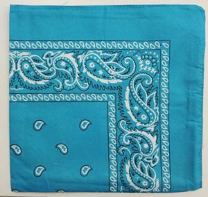 Pañuelo 55x55 turquesa 12 unidades - Pañuelos y accesorios