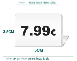 Placa de acero 3.5x5cm 7.99 - Accesorios para bisutería