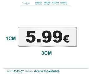 Placa de acero 1x3cm 5.99 - Accesorios para bisutería