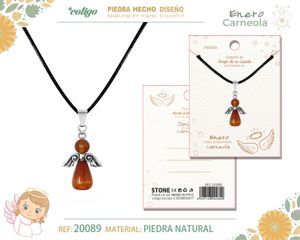 Colgante ángel de la guarda de carneola - Joyería con significado