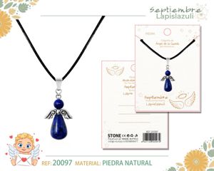 Colgante ángel de la guarda de lápiz lázuli - Joyería con significado